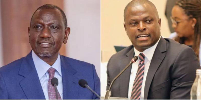Collage of President William Ruto and Kiharu MP Ndindi Nyoro.